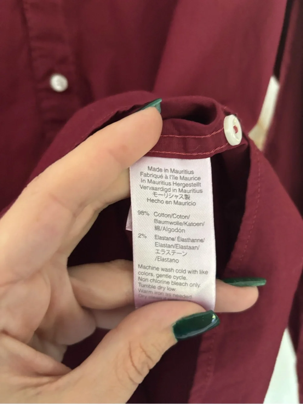 J. Crew Men's Classic Button-Down Shirt - Wine